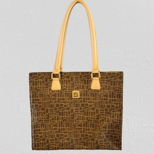 Diane von Furstenberg signature logo vintage luggage tote